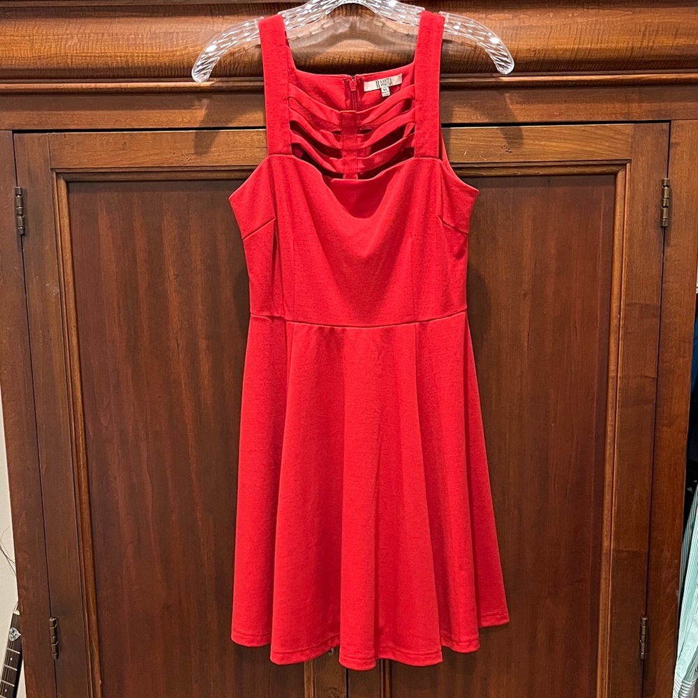 BB Dakota Vibrant Red Strappy Dress